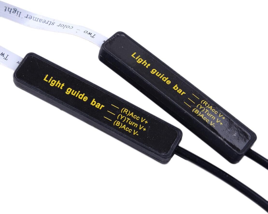 ya 4 8.14 2 Pack 30cm Ultra-Thin Sequential Flexible DRL Turn Signal LED Light Bar Light Headlight 12V 
