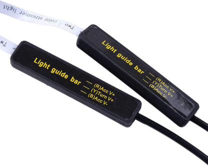 ya 4 8.14 2 Pack 30cm Ultra-Thin Sequential Flexible DRL Turn Signal LED Light Bar Light Headlight 12V 