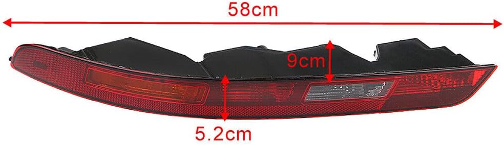 ya 10 9.16 zhengce Left Driver Rear Bumper Light Red Lower Tail Lamp Stop for Audi Q3 2016-201