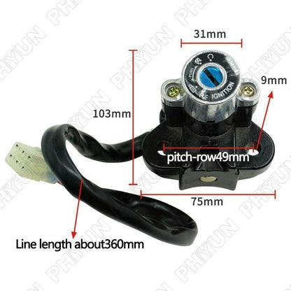 ya 4 8.24 baidi Motorcycle Modified Ignition Key Lock Switch Kit for Kawasaki for Yamaha Universal