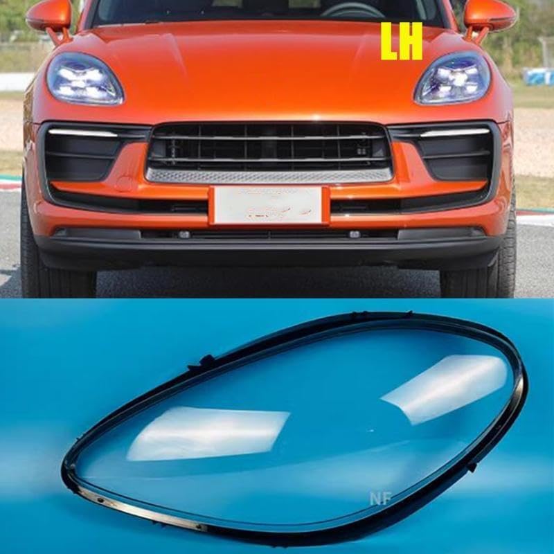 ya 4 8.14 for Porsche Macan 2019-2022 2023 Left Driver Headlight Transparent Lens Housing Protective Cover 
