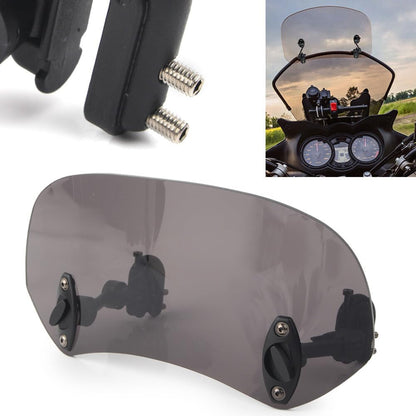 ya 2 8.15 1x For Motorcycle Adjustable Windshield Clip On Extension Spoiler Wind Deflector