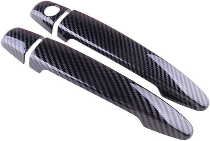 ya 2 8.15 Carbon Fiber Style Exterior Door Handle Cover Trim Fits Highlander for 4Runner @