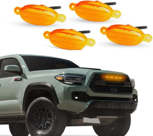 ya 4 8.8 Car Truck Front Led Grille Licht Universal Amber 4LED Grill Amber Lamp for Ford