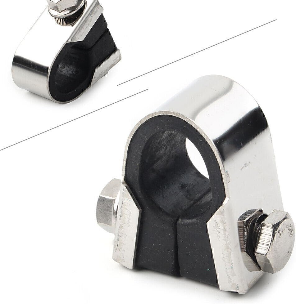 ya 4 8.14 Motorcycle Speedo Clamp Gauge Rubber For 7/8 1 Handlebar Mounting Bracket