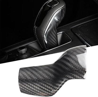 ya 4 8.14 Gear Shift Knob Cover Trim for Cadillac XT4 2018-2020 Carbon Fiber Black Car