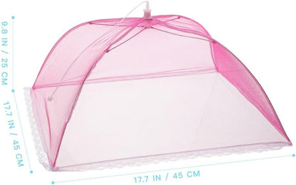 ya 14 9.20 baidi 6Pcs Mesh Food Cover 17 Inch Collapsible Food Net Cover Tent Umbrella S n-1