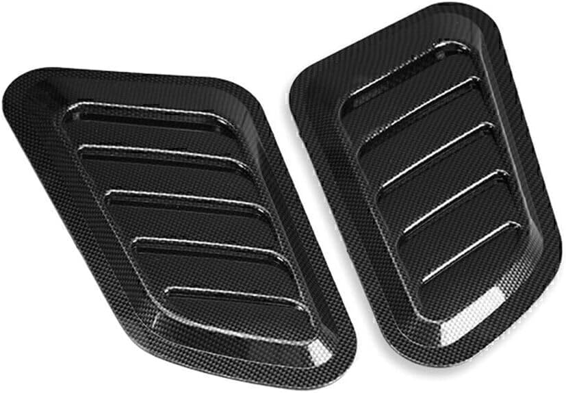 ya 4 8.14 Decorative Air Flow Intake Hood Scoop Vent Bonnet Cover Carbon Fiber Car