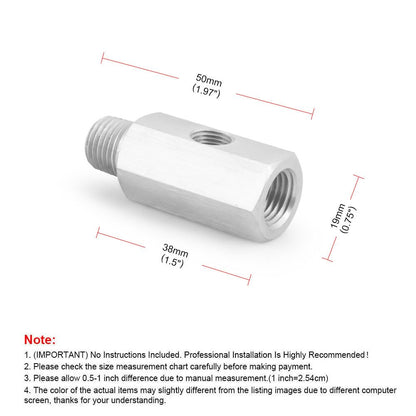 ya 5 8.10 M10x1.5Female Oil Pressure Sensor 1/8NPT Tee to M10x1.5 Male Adapter Supply Feed