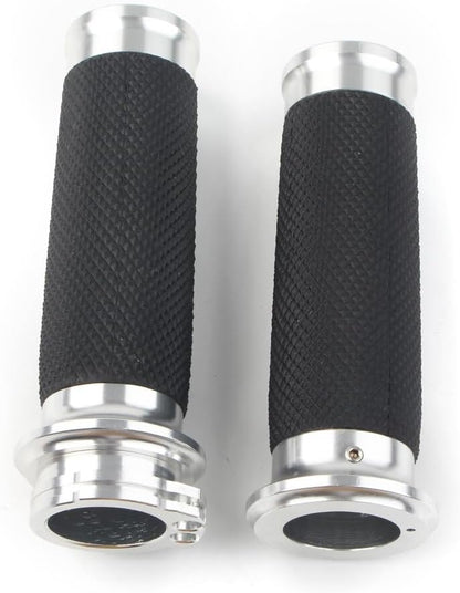 ya 6 8.14 Pair Handle Bar Hand Grips for Harley Touring Electra Glide Ultra Classic FLHTCU