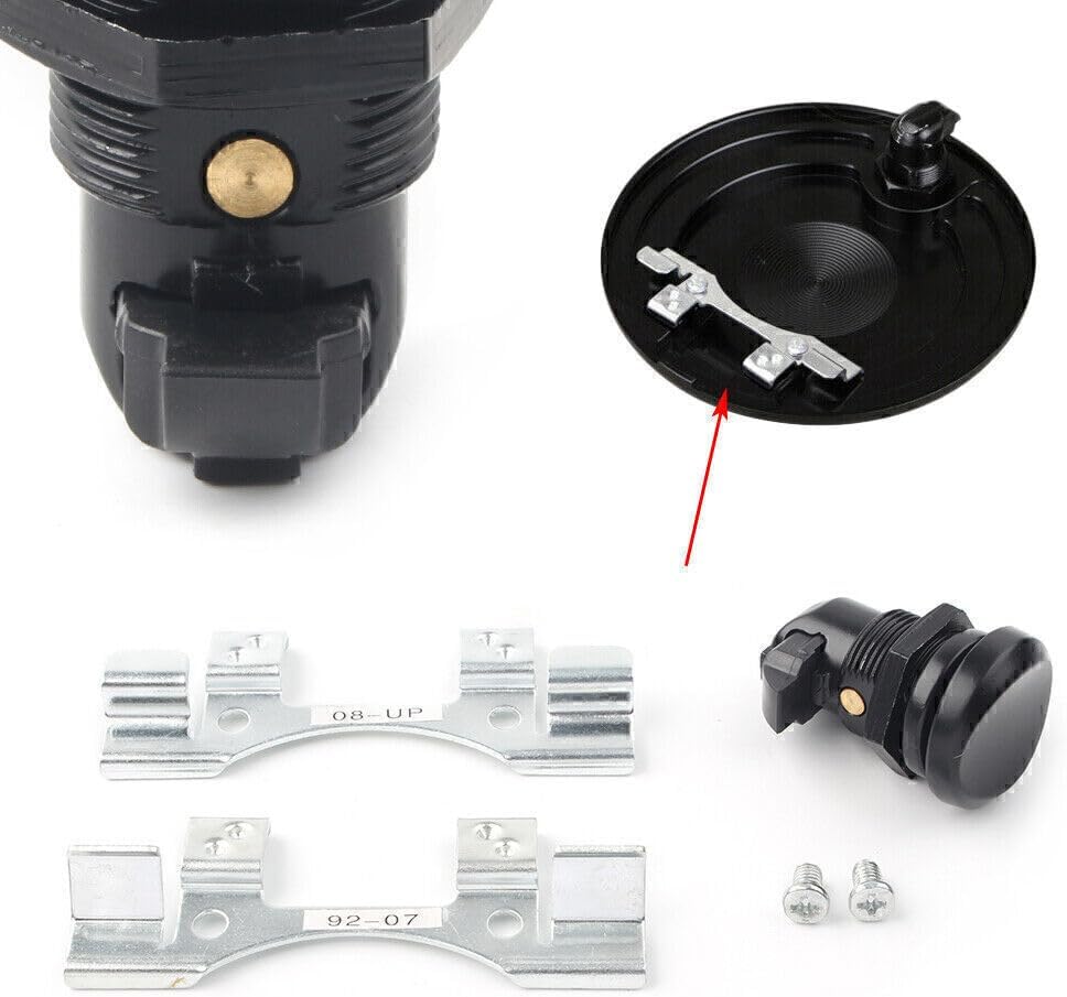 ya 4 8.10 For Harley Touring Road Glide 1992-2016 Fuel Door Push Button Gas Oil Cap Tank