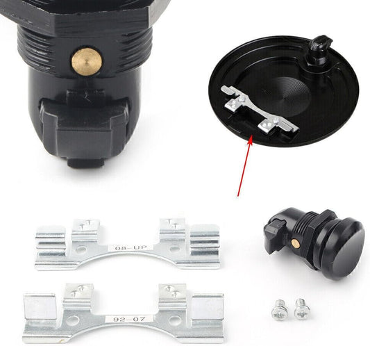 ya 4 8.10 For Harley Touring Road Glide 1992-2016 Fuel Door Push Button Gas Oil Cap Tank