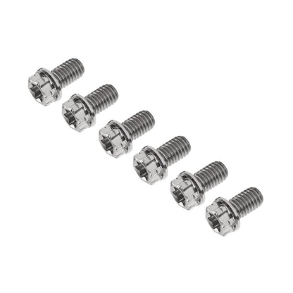 ya 9 10.24 6pcs Bolts Torx Head Flange Screws M6x10mm for Motorcycle Bike Silver