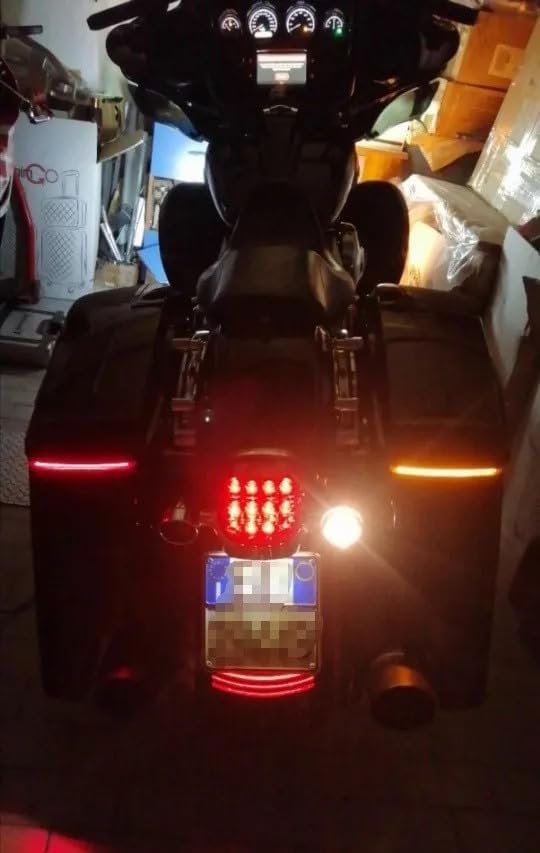 ya 13 9.15 baidi Saddlebag Tail Light LED Running Brake Flow Turn Signal Lamp Fit for Harley 14+