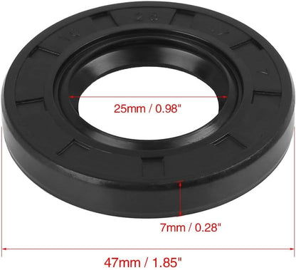 ya 4 8.8.2 25mm x 47mm x 7mm Rubber Double Lip TC Type Oil Shaft Seal