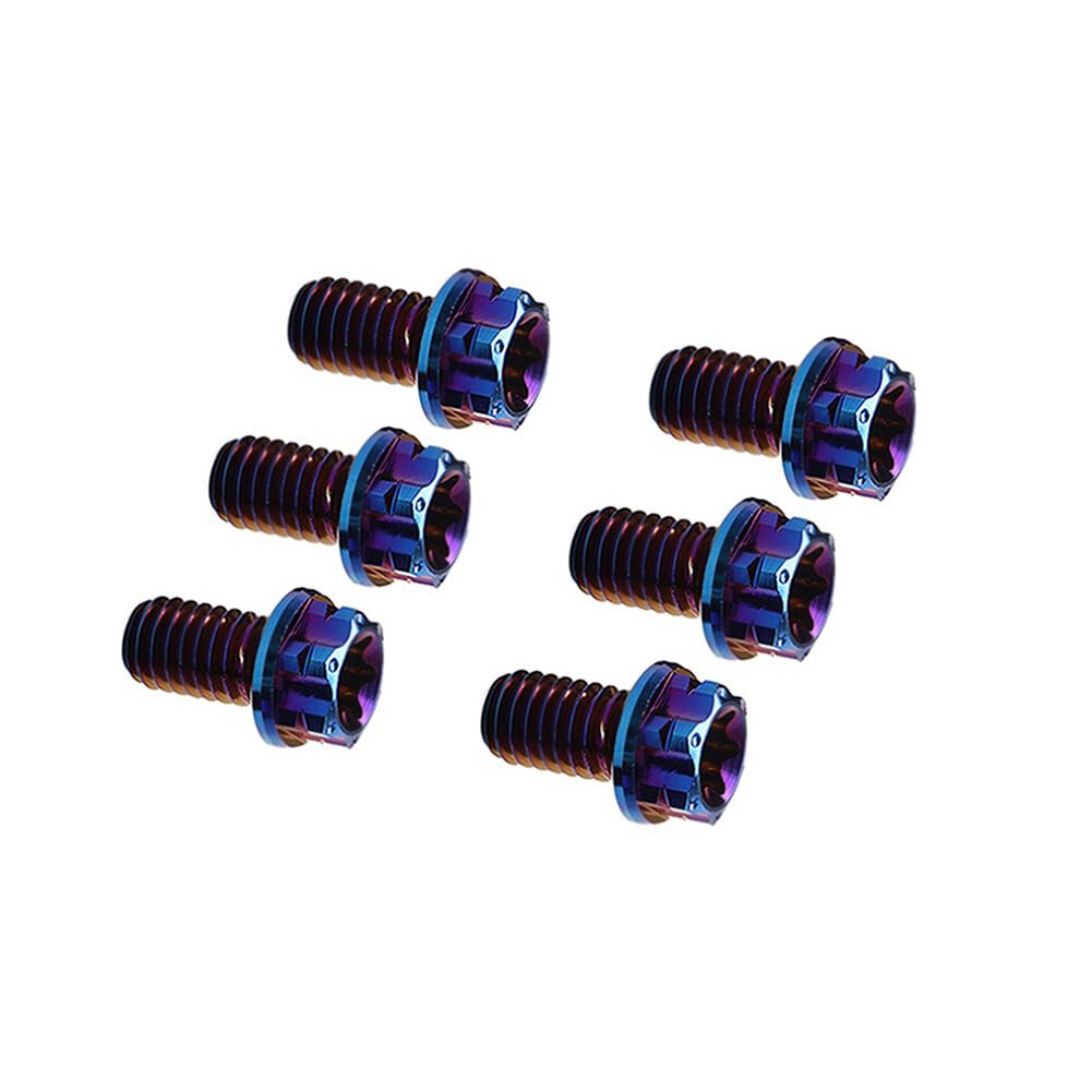 ya 6 8.14 6pcs Bolt Torx Head Flange Screw M10x20mm Burn Blue for Motorcycle Bike