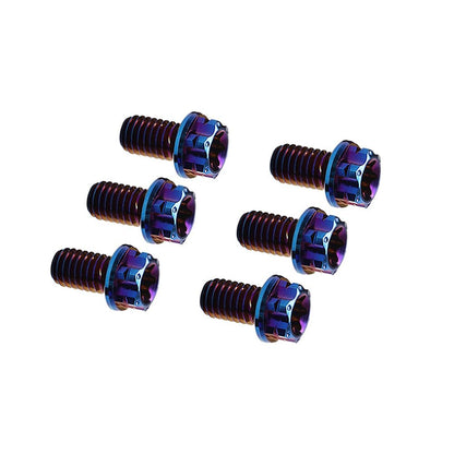 ya 6 8.14 6pcs Bolt Torx Head Flange Screw M10x20mm Burn Blue for Motorcycle Bike