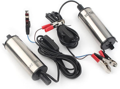 ya 7 8.24 baidi 12V/24V Submersible Pump 51mm Water Oil Diesel Fuel Transfer Refueling 33L / min