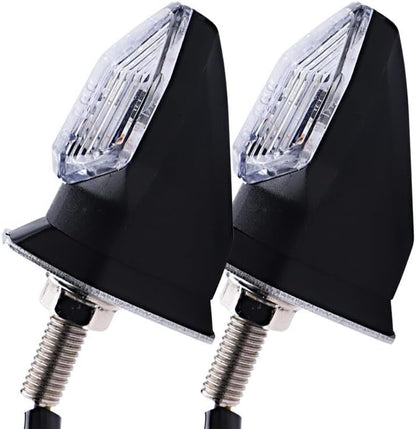 ya 4 8.10 2X Universal LED Motorcycle Turn Signals Amber Indicator Blinker Light for Mini Lamp