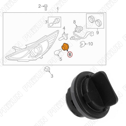 ya 6 8.24 baidi 1x Front Turn Signal Lamp Bulb Holder Socket 92166-3K000 for 2013-2019 for Kia Soul