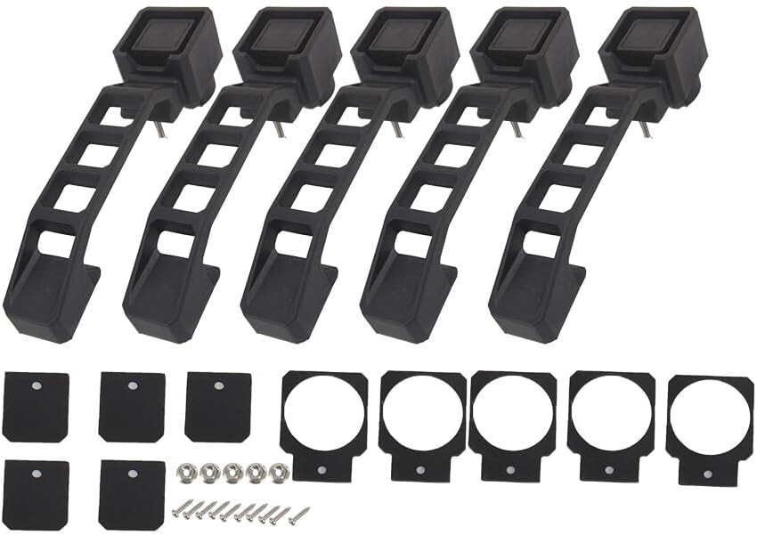 ya 10 9.16 baidi Exterior Door Handles Handle Set for Jeep for Wrangler JK 2007-17 Black 5PCs Car US
