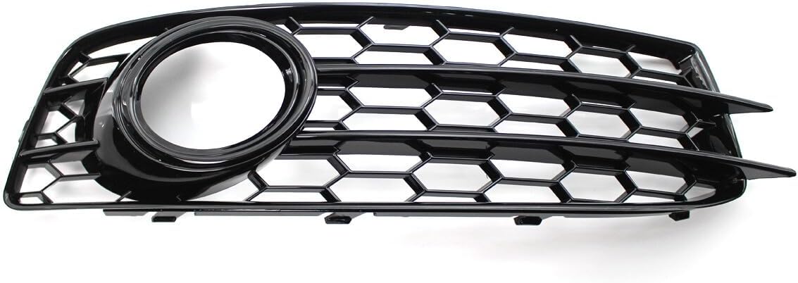 ya 4 8.10 for Audi A3 8P S Line 2009-12 Honeycomb Fog Light Lamp Grill Cover Glossy Black