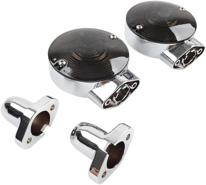 ya 7 8.24 baidi Front Flat Turn Signal Housing Smoke Lens For Harley Fat Boy Heritage Softail