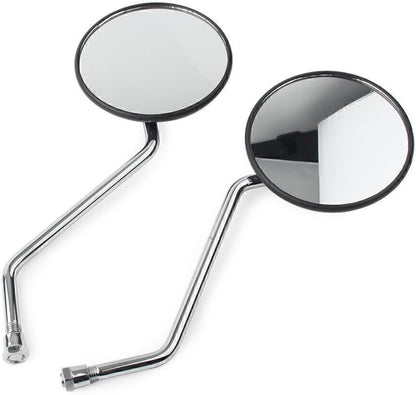 ya 6 8.14 for Suzuki Pair 10mm Motorcycle Rear View Rearview Side Round Mirrors Universal