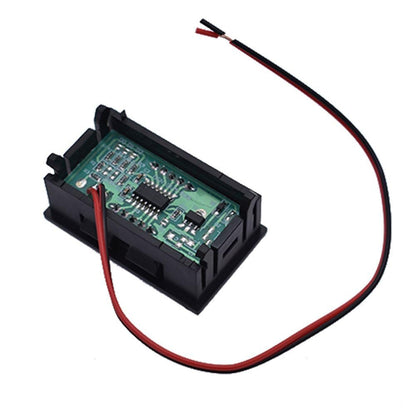 ya 16 10.20 baidi 3-Digit Voltage Display Panel for Motorcycles, Featuring 3 LEDs and a DC 4.5-30V Output.