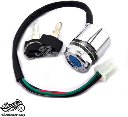 ya 5 8.10 4 Wire Ignition Key Switch For ATV Quad Go Kart Taotao Kazuma Roketa Dirt Bike