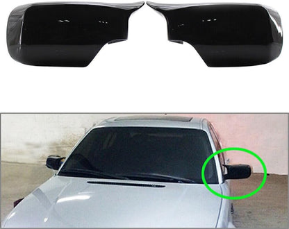 ya 11 9.14 baidiGlossy Black Car Rear View Mirror Cover Shell Fit for BMW E46 4 Door 3 Series 98-05