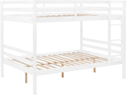 ya 28 10.13 baidi Full Over Full Bunk Bed White Ladder