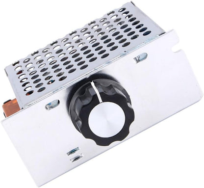 ya 11 9.14 zhengce 4000W 220V Voltage Regulator Motor Control Thermostat (Silver)