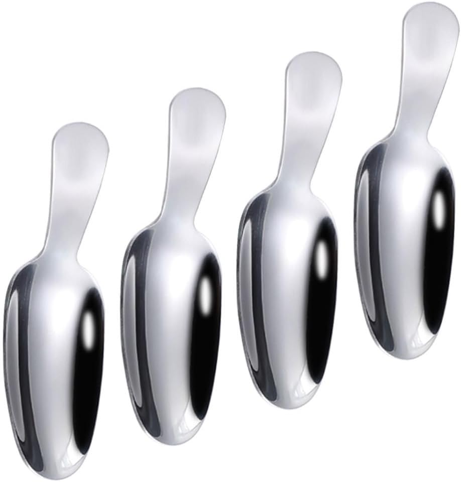ya 14 9.20 baidi 4 Pcs Dessert Spoon Baby Coffee Scoop Short Handle Ice Cream Scoops-1