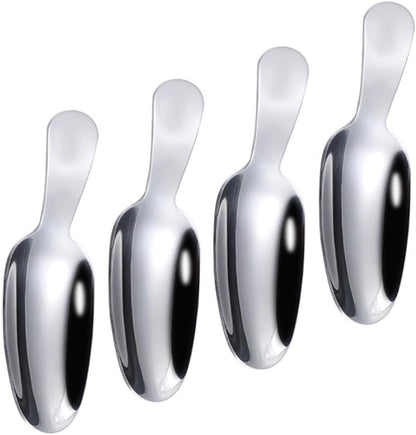 ya 14 9.20 baidi 4 Pcs Dessert Spoon Baby Coffee Scoop Short Handle Ice Cream Scoops-1