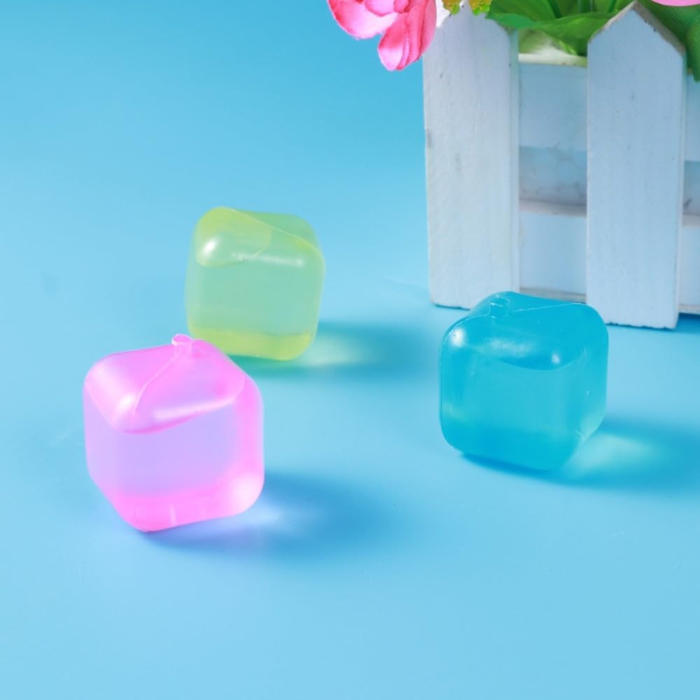 ya 14 9.20 baidi 6pcs Random Color Re ble 3D Ice Cubes Multicolor Cooling Tool for Party-1