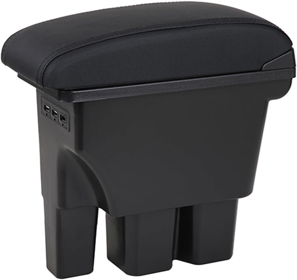 ya 5 8.10 Center Armrest Box Double Layer for Suzuki Jimny 2019-2023 JB64 JB74 Black 1PACK
