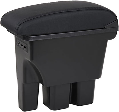 ya 5 8.10 Center Armrest Box Double Layer for Suzuki Jimny 2019-2023 JB64 JB74 Black 1PACK