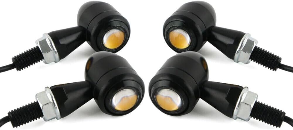 ya 11 9.14 zhengce 4x for Miniblinker LED Microblinker Blinker Motorrad vorn hinten Schwarz Un