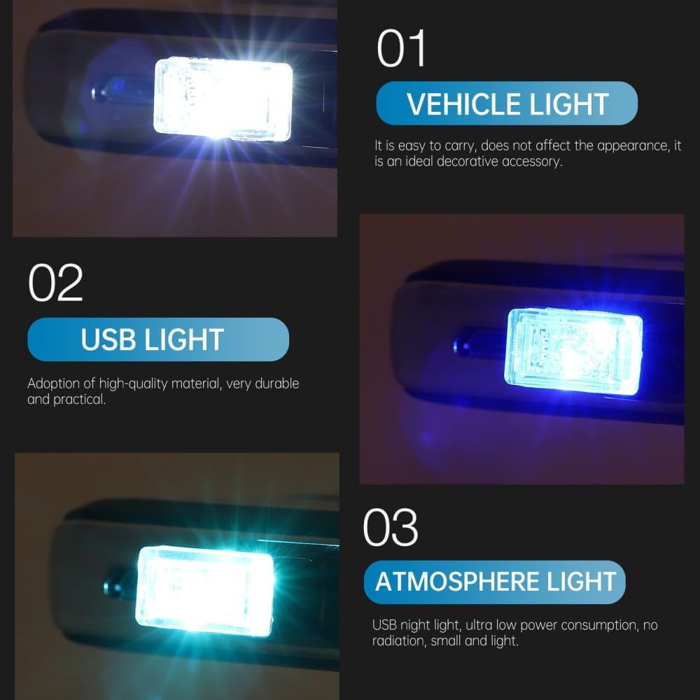 ya 13 9.15 baidi 3 Pcs Ambient Light Car Decorative Lights Bride Interior Accessories