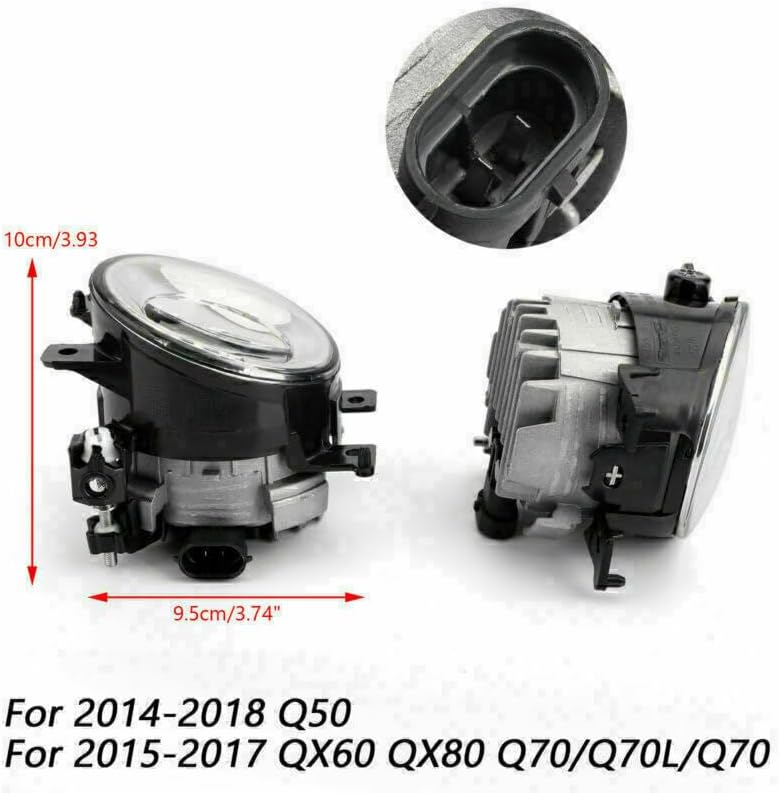 ya 14 9.20 zhengce LED Fog Light Kit For 14-18 Q50 15-17 QX60 QX80 2015 Q70/Q70L/Q70 LH&RH-1