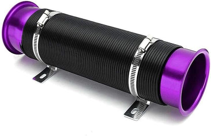 ya 5 8.24 baidi Inch 76mm Flexible Car Cold Air Intake Hose Filter Tube Telescopic Tube Purple 