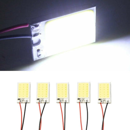 ya 13 9.15 baidi 5pcs/set Auto White COB 18LED Panels Car Interior Dome Light Bulb Replaces