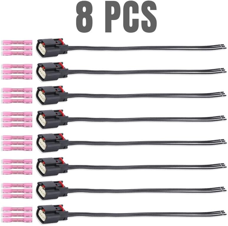 ya 9 10.24 8pcs Ignition Coil Connector Plug for Ford 2013-19 V6 V8 Flex F150 9U2Z14S411EA