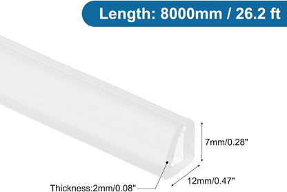 ya 26 10.21 baidi U Channel Edging Trim, 26.2 ft 0.47Wx0.08Tx0.28H Sheet Ed Guard Protector