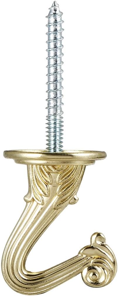 ya 26 10.21 baidi 2 Pack Swag Hook Kit Brass Finish Plant Hanging Ceiling Hook
