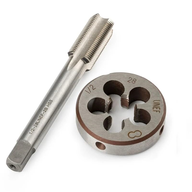 ya 6 8.24 baidi 1 Set 5/8-24 New Tap and Die Set UNF HSS Threading Gunsmithing (5/8 x 24)