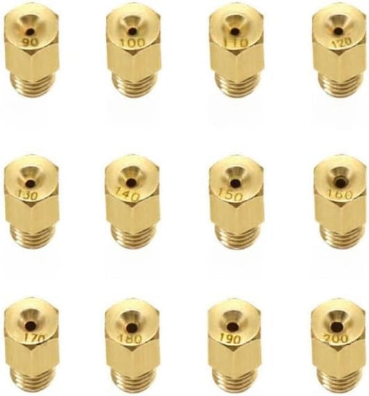 ya 2 8.15 12pcs/Set Carburetor Main Jet For Mikuni VM For TM Carb#90-#200 Jets Motorcycle