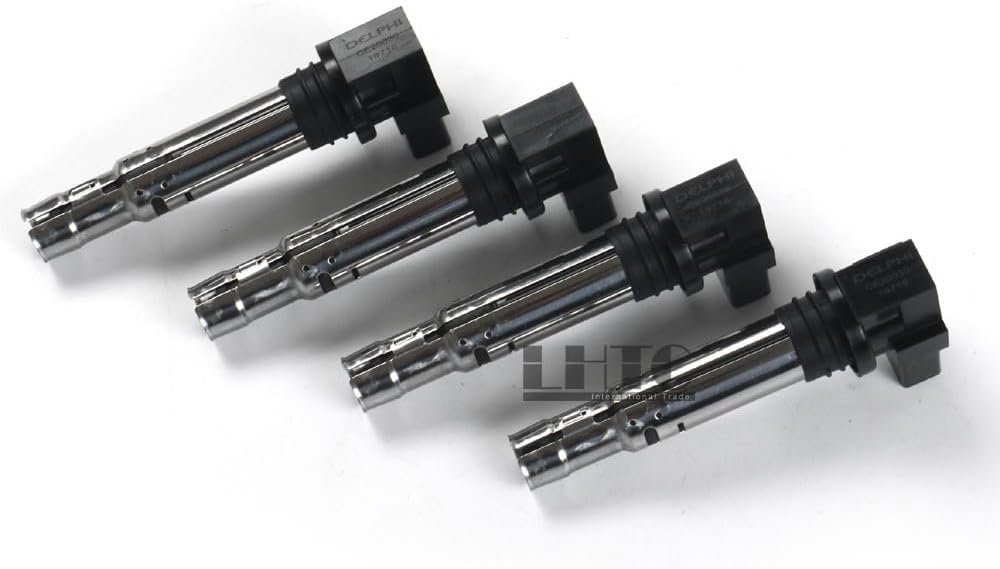 ya 9 10.24 4x Delphi Ignition Coils Spark Plug for VW for Audi for Skoda for SEAT 1.4TSI 1.6FSI