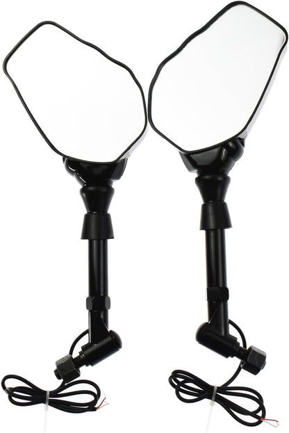ya 2 8.15 Motorcycle 8mm 10mm Skull Hand Side Rearview Mirrors Turn Signal Fit for Harley
